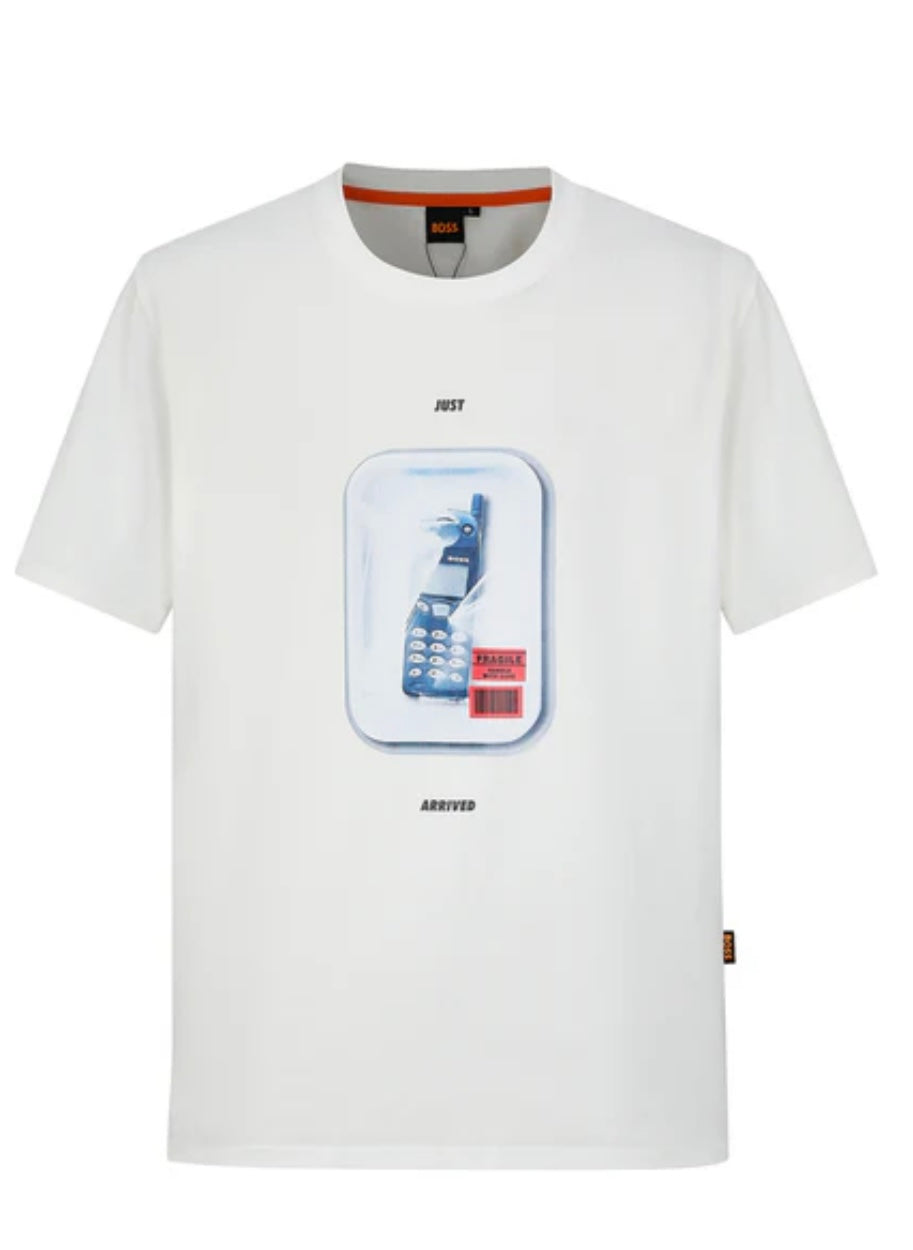 CAMISETA 36017 ESTAMPADA BLANCA PARA HOMBRE